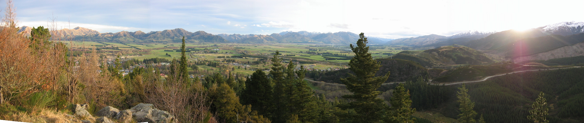 View from top of Conical Hill, Hanmer Springs