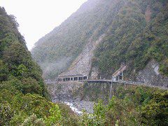 Driving from Arthur's Pass to Greymouth, New Zealand