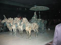 Xi'an: Bronze horses and cart